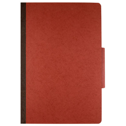 7530009908884, SKILCRAFT Classification Folder, 1/3-Cut Tab, Expands 2", 2 Dividers, 6 Fasteners, Letter Size, Earth Red