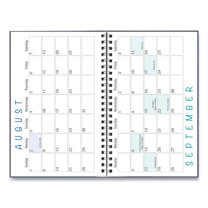 Recycled Academic Weekly/Monthly Appointment Planner, 8 x 5, Black Cover, 13-Month: Aug 2025 to Aug 2026