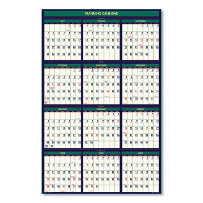 Four Seasons Business/Academic Recycled Wall Calendar, 24 x 37, 12-Month (July-June): 2025-2026, 12-Month (Jan to Dec): 2026