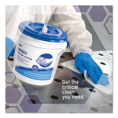 Power Clean Wipers for Disinfectants, Sanitizers and Solvents WetTask Customizable Wet Wiping System 250/Roll, 6 Roll/Carton