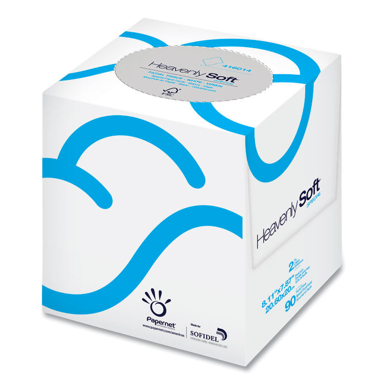 Heavenly Soft Facial Tissue, 2-Ply, White, 90 Sheets/Box, 36 Boxes/Carton