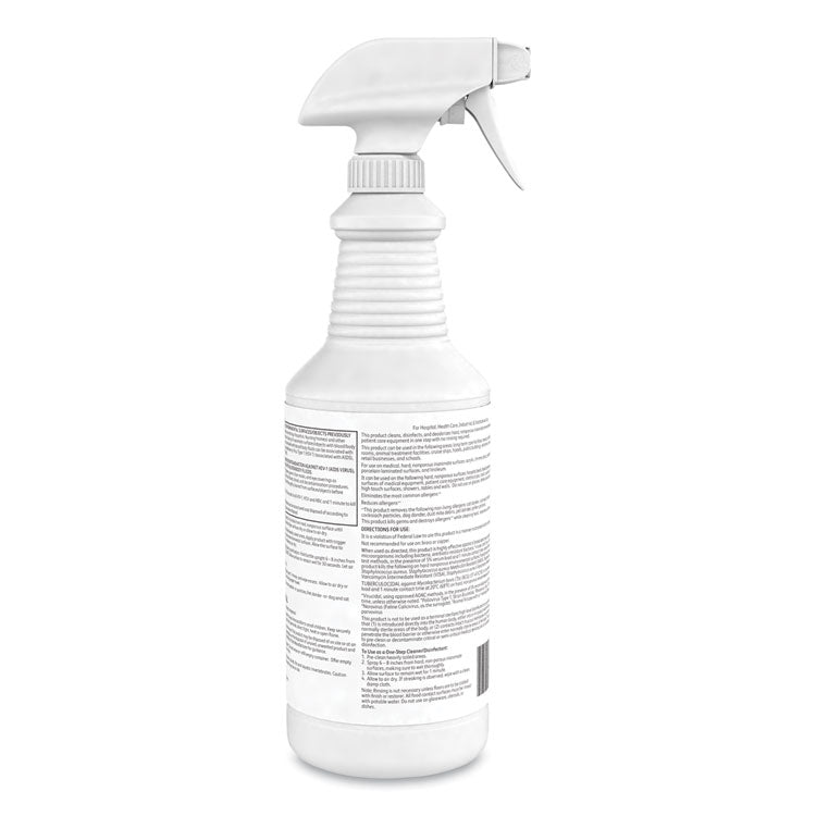 Oxivir 1 RTU Disinfectant Cleaner, 32 oz Spray Bottle, 12/Carton