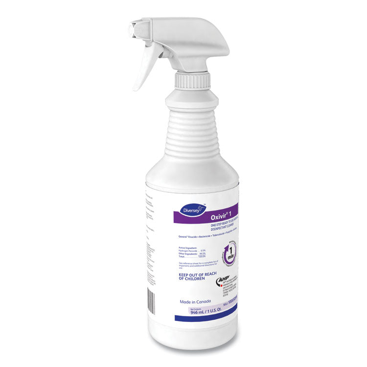 Oxivir 1 RTU Disinfectant Cleaner, 32 oz Spray Bottle, 12/Carton