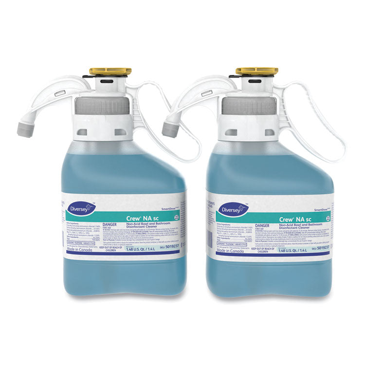 Crew Super-Concentrated Non-Acid Bowl and Bathroom Disinfectant Cleaner, Floral Scent, 1.4 L SmartDose, 2/Carton