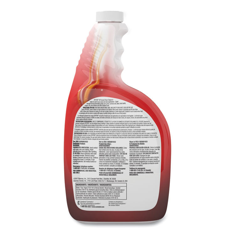 Spitfire All Purpose Power Cleaner, Fresh Crisp Pine Scent, Liquid, 32 oz Spray Bottle, 4/Carton