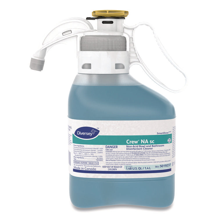 Crew Super-Concentrated Non-Acid Bowl and Bathroom Disinfectant Cleaner, Floral Scent, 1.4 L SmartDose, 2/Carton