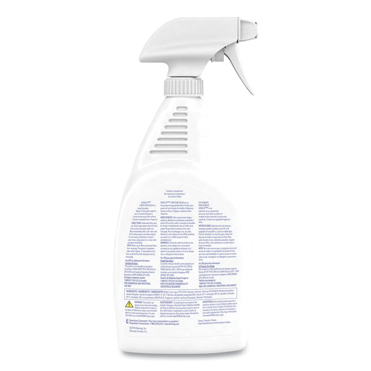 Shine-Up Furniture Cleaner, Lemon Scent, 32 oz, Trigger Spray Bottle, 12/Carton
