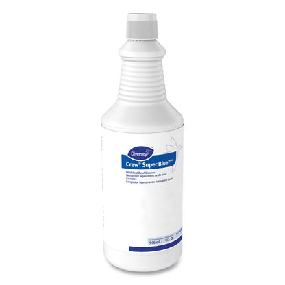 Crew Super Blue Mild Acid Bowl Cleaner, Citrus Scent, 32 oz Squeeze Bottle, 12/Carton