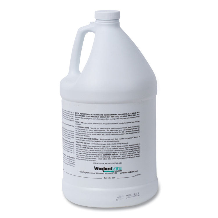 Wex-Cide Concentrated Disinfecting Cleaner, Nectar Scent, 128 oz Bottle, 4/Carton