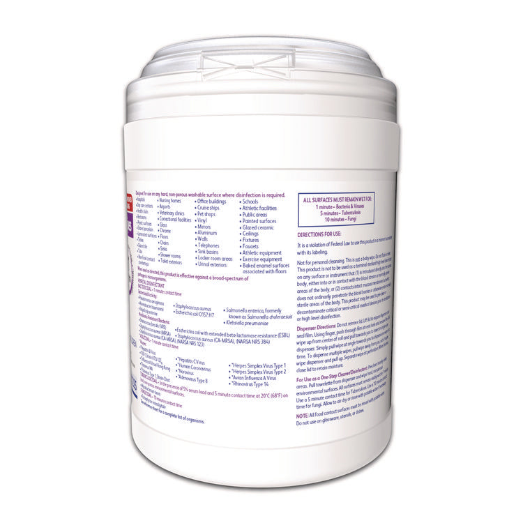 Oxivir TB Disinfectant Wipes, 7 x 6, White, 160/Canister, 12 Canisters/Carton
