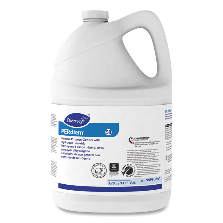PERdiem Concentrated General Purpose Cleaner - Hydrogen Peroxide, Fragrance-Free, 1 gal Bottle