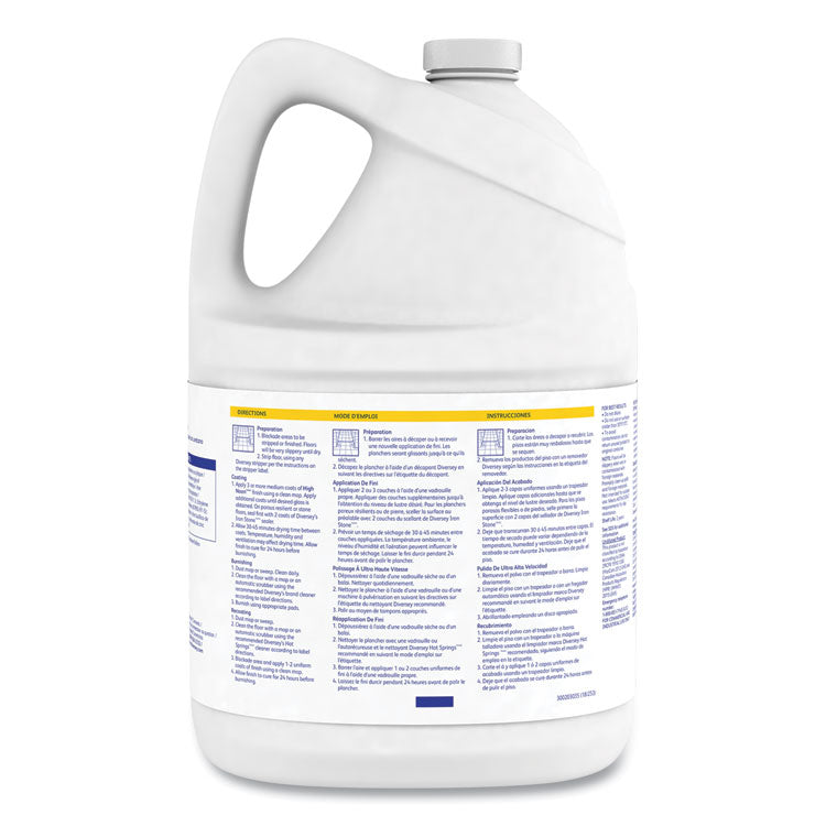 High Noon Urethane-Fortified UHS Floor Finish, Liquid, 1 gal Bottle, 4/Carton
