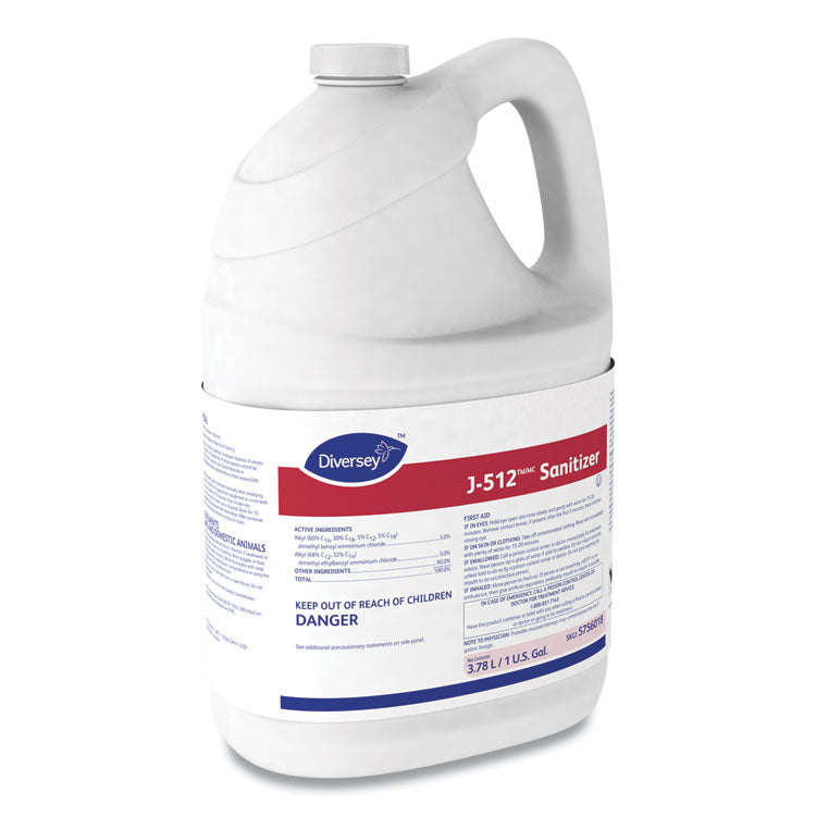 J-512TM/MC Sanitizer, 1 gal Bottle, 4/Carton