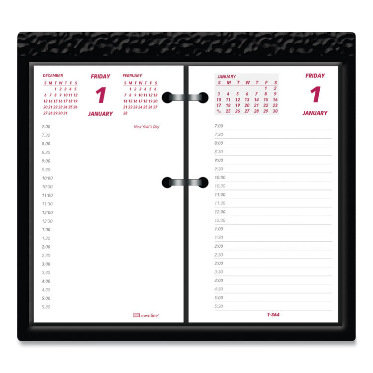 Daily Calendar Pad Refill, 6 x 3.5, White/Burgundy/Gray Sheets, 12-Month (Jan to Dec): 2026