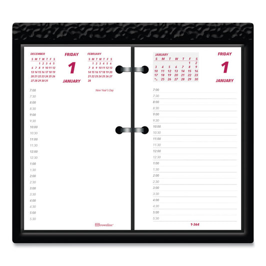 Daily Calendar Pad Refill, 6 x 3.5, White/Burgundy/Gray Sheets, 12-Month (Jan to Dec): 2026