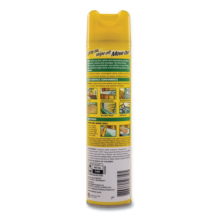 Endust Multi-Surface Dusting and Cleaning Spray, Lemon Zest Scent, 12.5 oz Aerosol Spray