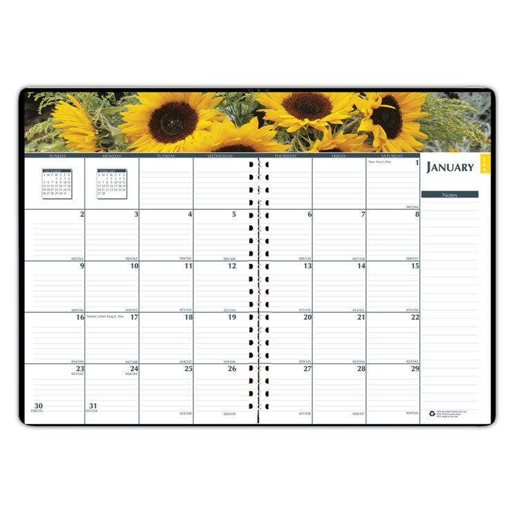 Express Track Recycled Weekly Appointment Book/Monthly Planner, 8 x 5, Black Cover, 13-Month: Jan 2026 to Jan 2027