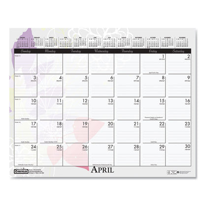 Recycled Wild Flower Wall Calendar, Wild Flowers Artwork, 15 x 12, White/Multicolor Sheets, 12-Month (Jan to Dec): 2026