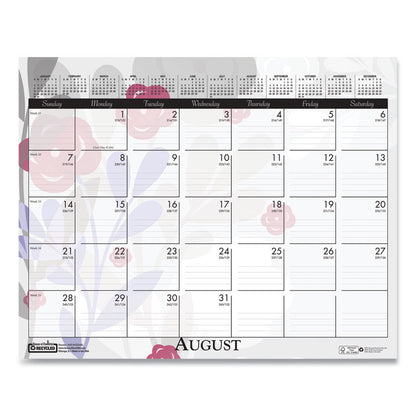 Recycled Wild Flower Wall Calendar, Wild Flowers Artwork, 15 x 12, White/Multicolor Sheets, 12-Month (Jan to Dec): 2026