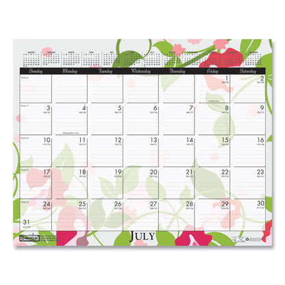 Recycled Wild Flower Wall Calendar, Wild Flowers Artwork, 15 x 12, White/Multicolor Sheets, 12-Month (Jan to Dec): 2026