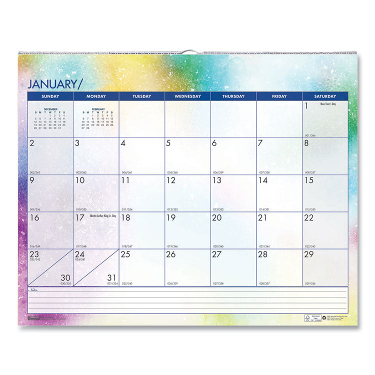 Recycled Cosmos Wall Calendar, Night Sky Artwork, 14.88 x 12, White/Multicolor Sheets, 12-Month (Jan to Dec): 2026