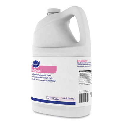 Breakdown Odor Eliminator, Cherry Almond, Liquid, 1 gal Bottle, 4/Carton