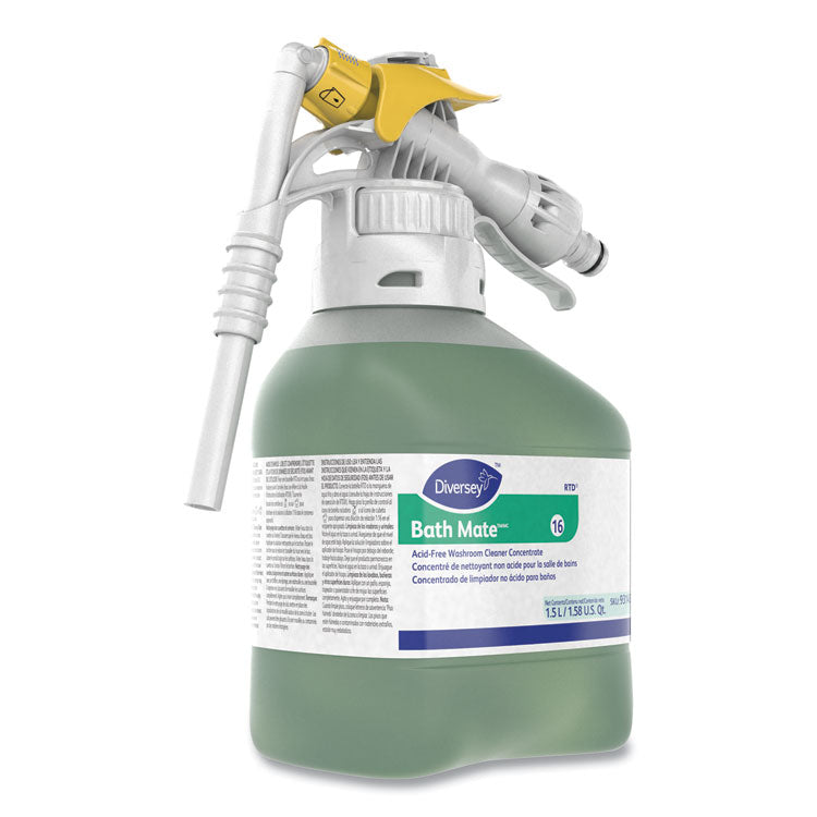 Bath Mate Non-Acid Washroom Cleaner Concentrate, Fresh Scent, 50.7 oz Bottle , 2/Carton