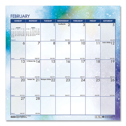 Recycled Cosmos Tent Calendar, Night Sky Artwork, 6 x 6, White/Multicolor Sheets, 12-Month (Jan to Dec): 2026
