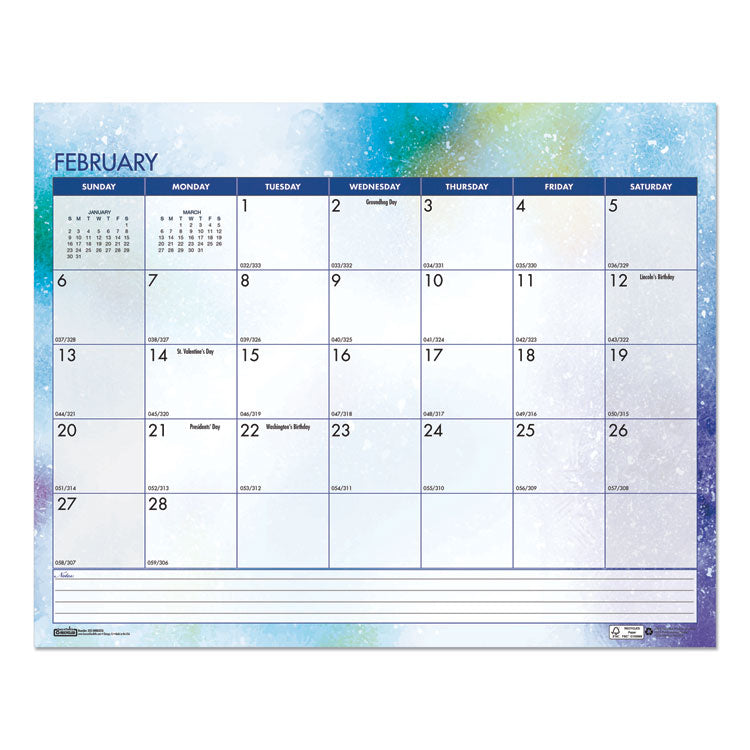 Recycled Cosmos Wall Calendar, Night Sky Artwork, 14.88 x 12, White/Multicolor Sheets, 12-Month (Jan to Dec): 2026