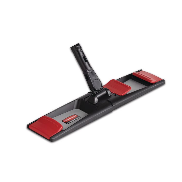Adaptable Flat Mop Frame, 18.25 x 4, Plastic, Black/Gray/Red
