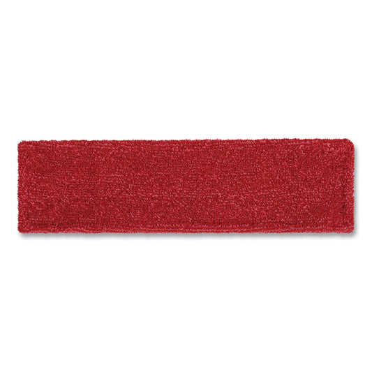 Adaptable Flat Mop Pads, Microfiber, 19.5 x 5.5, Red (Each)