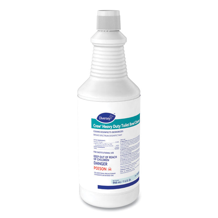 Crew Heavy Duty Toilet Bowl Cleaner, Minty Scent, 32 oz Squeeze Bottle, 12/Carton