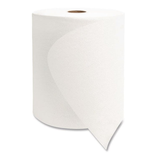 Valay Universal TAD Roll Towels, 1-Ply, 8 x 600 ft, White, 6 Rolls/Carton