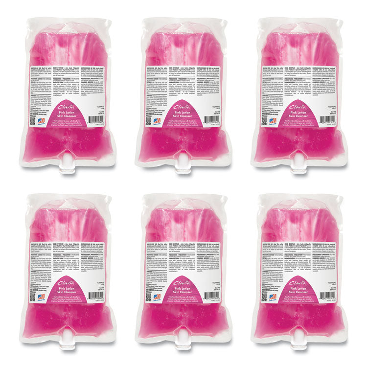 Pink Lotion Skin Cleanser Refill, Clean Bouquet Scent, 1,000 mL, 6/Carton