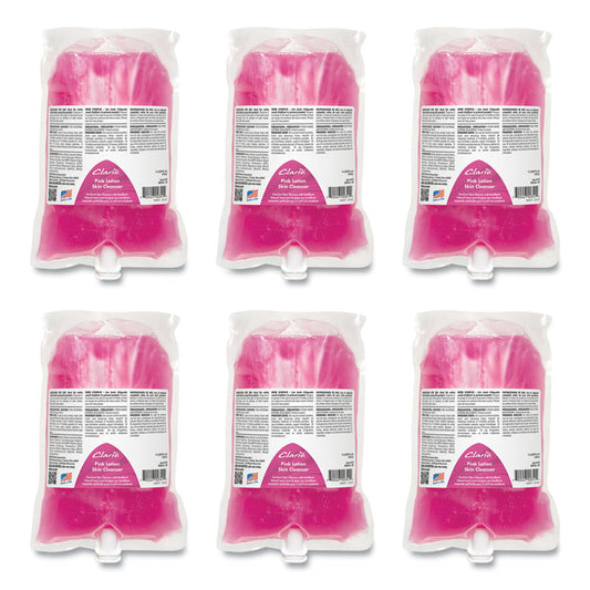 Pink Lotion Skin Cleanser Refill, Clean Bouquet Scent, 1,000 mL, 6/Carton