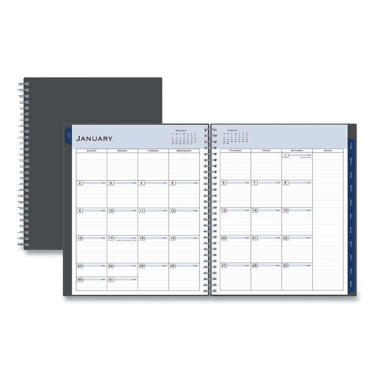 Passages Monthly Planner, 10 x 8, Charcoal Cover, 12-Month (Jan to Dec): 2026