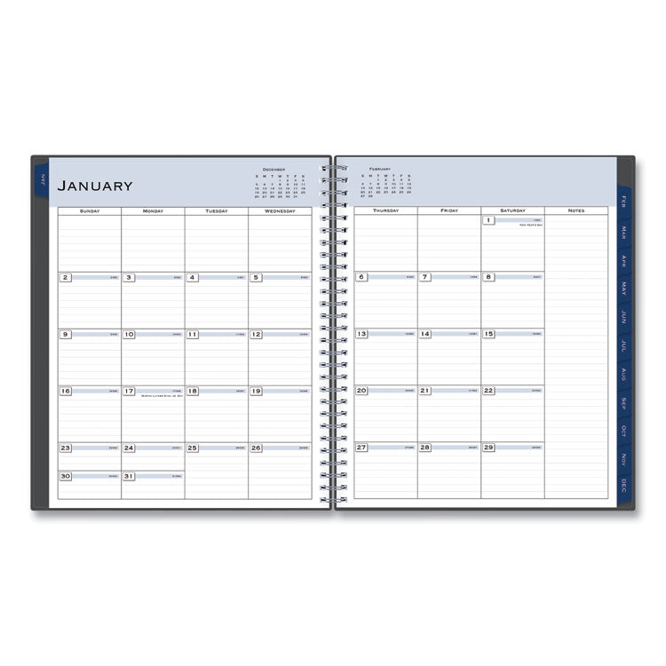 Passages Monthly Planner, 10 x 8, Charcoal Cover, 12-Month (Jan to Dec): 2026