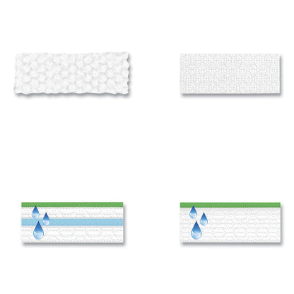 Sweeper Mop Dry + Wet Deluxe Starter Kit, 10 x 4.8 White Cloth Head, 46" Silver/Green Aluminum/Plastic Handle