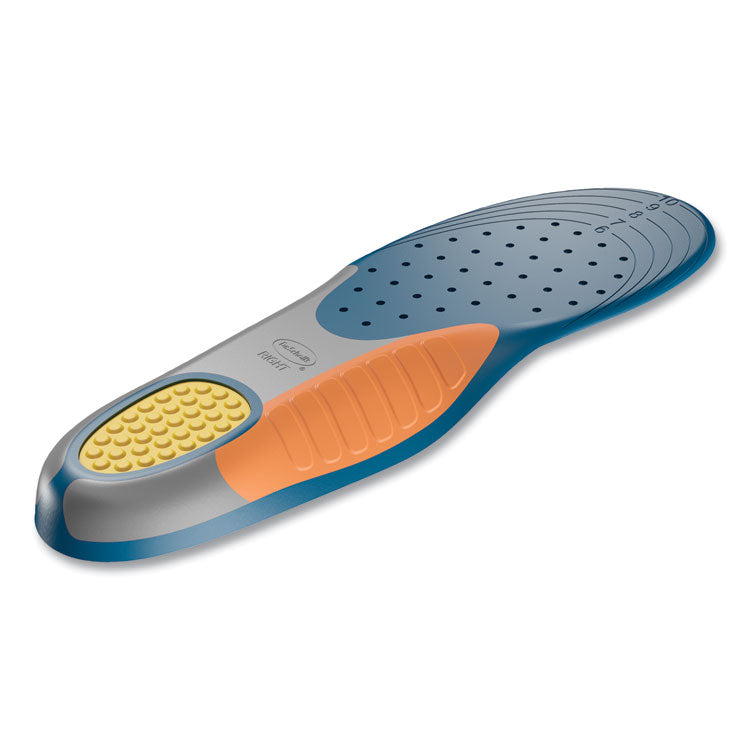 Pain Relief Extra Support Orthotic Insoles, Women, Women's Sizes 6 to 11, Gray/Blue/Orange/Yellow, Pair