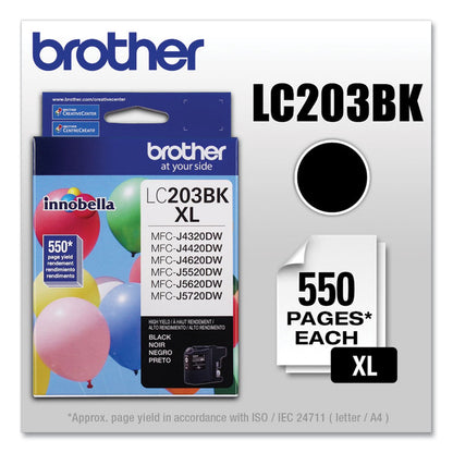 LC203BK Innobella High-Yield Ink, 550 Page-Yield, Black