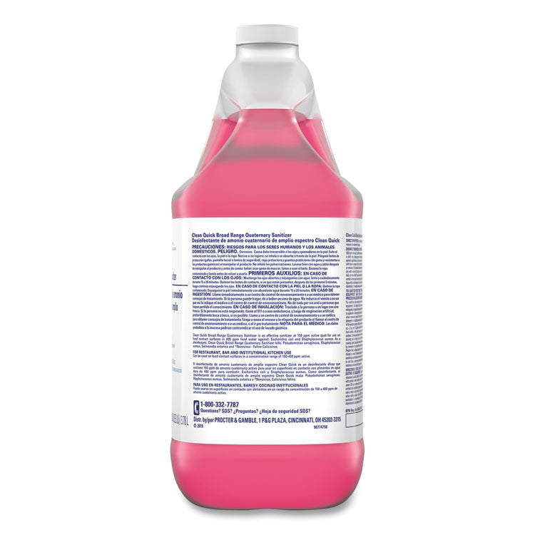 Broad Range Quaternary Sanitizer, Sweet Scent, 1 gal Bottle, 3/Carton