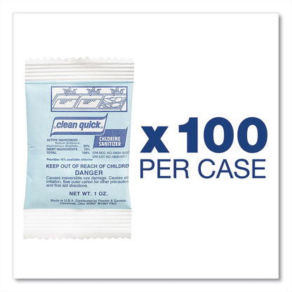 Powdered Chlorine-Based Sanitizer, 1 oz Pack, 100/Carton