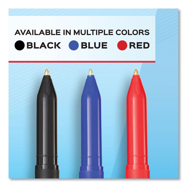 Write Bros. Ballpoint Pen, Stick, Bold 1.2 mm, Red Ink, Red Barrel, Dozen