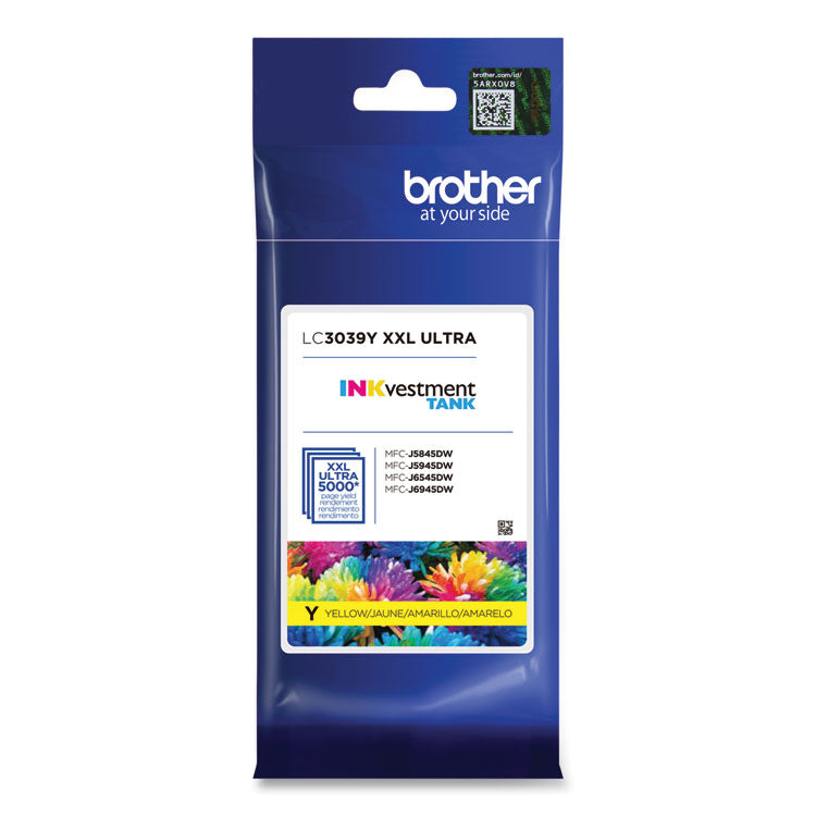 LC3039Y INKvestment Ultra High-Yield Ink, 5,000 Page-Yield, Yellow