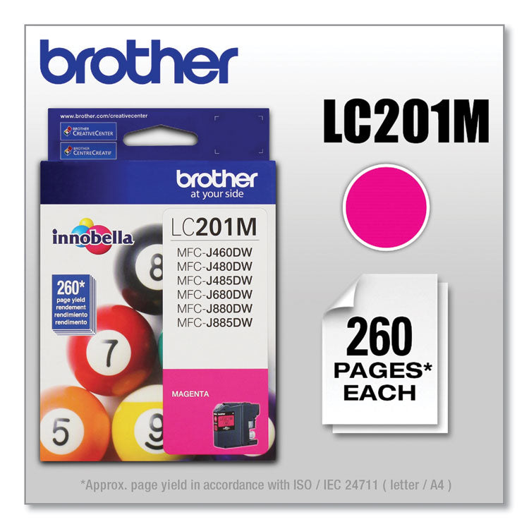 LC201M Innobella Ink, 260 Page-Yield, Magenta