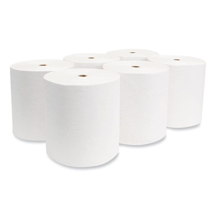 Valay Proprietary Roll Towels, 1-Ply, 8" x 800 ft, White, 6 Rolls/Carton