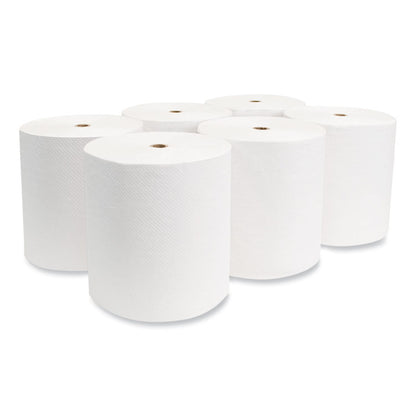 Valay Proprietary Roll Towels, 1-Ply, 8" x 800 ft, White, 6 Rolls/Carton
