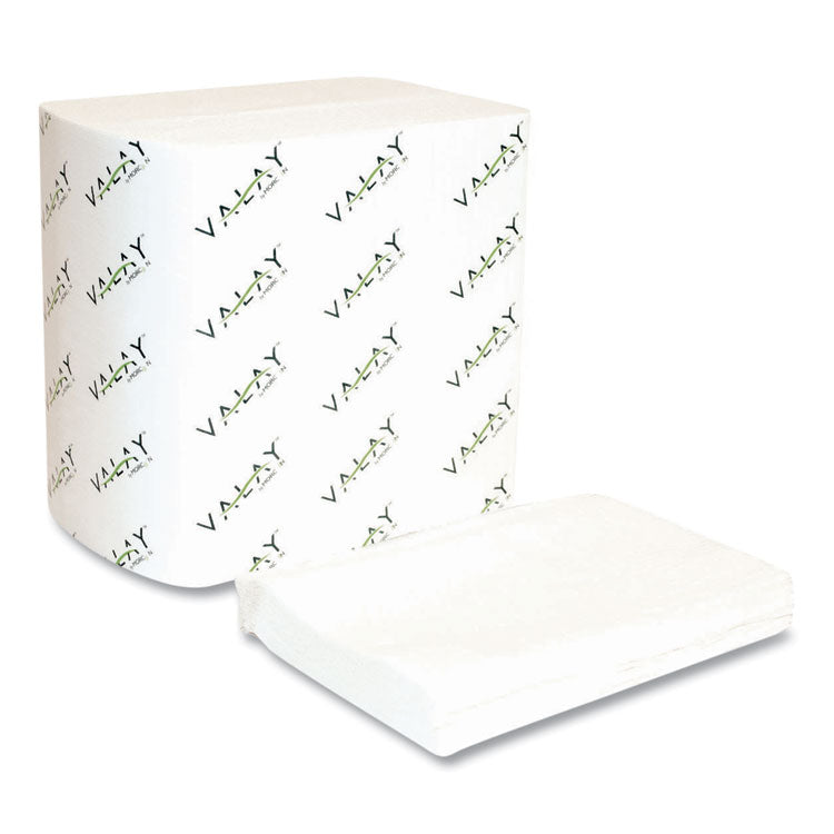 Valay Interfolded Napkins, 2-Ply, 6.5 x 8.25, White, 500/Pack, 12 Packs/Carton