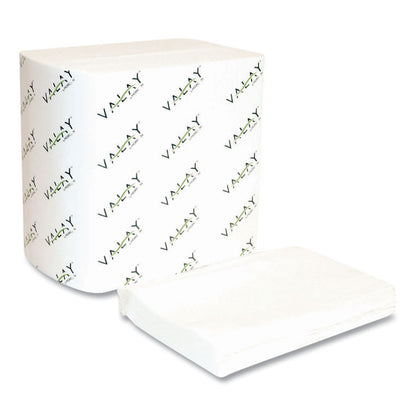 Valay Interfolded Napkins, 2-Ply, 6.5 x 8.25, White, 500/Pack, 12 Packs/Carton