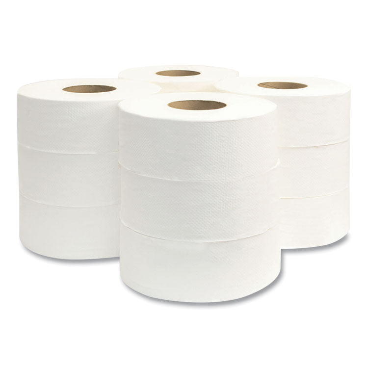 Jumbo Bath Tissue, Septic Safe, 2-Ply, 3.3" x 625 ft, White, 12 Rolls/Carton